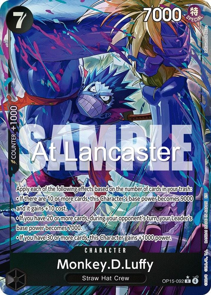 Monkey.D.Luffy (Alternate Art) - OP15-092 Adventure on Kami's Island Rare One Piece - NM (Lanc)