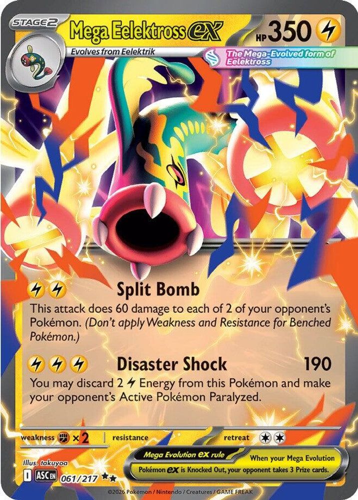 Mega Eelektross ex - 061/217 Ascended Heroes Double Rare Holo Pokemon - NM