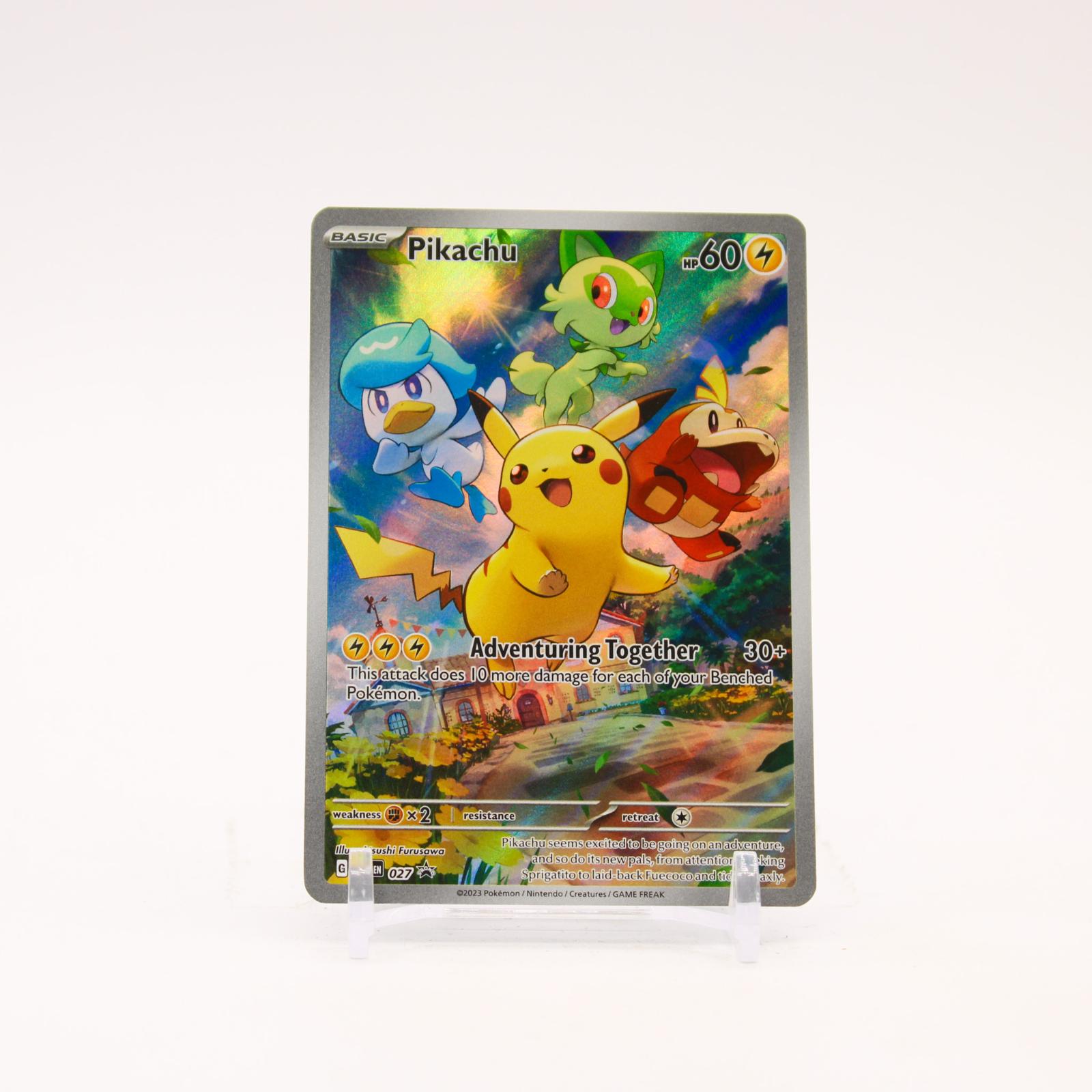 Pikachu - SVP027 Paldea Evolved ETB Holo Illustration Promo Pokemon - NM