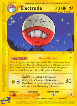 Electrode - 8/147 Aquapolis Rare Pokemon - NM