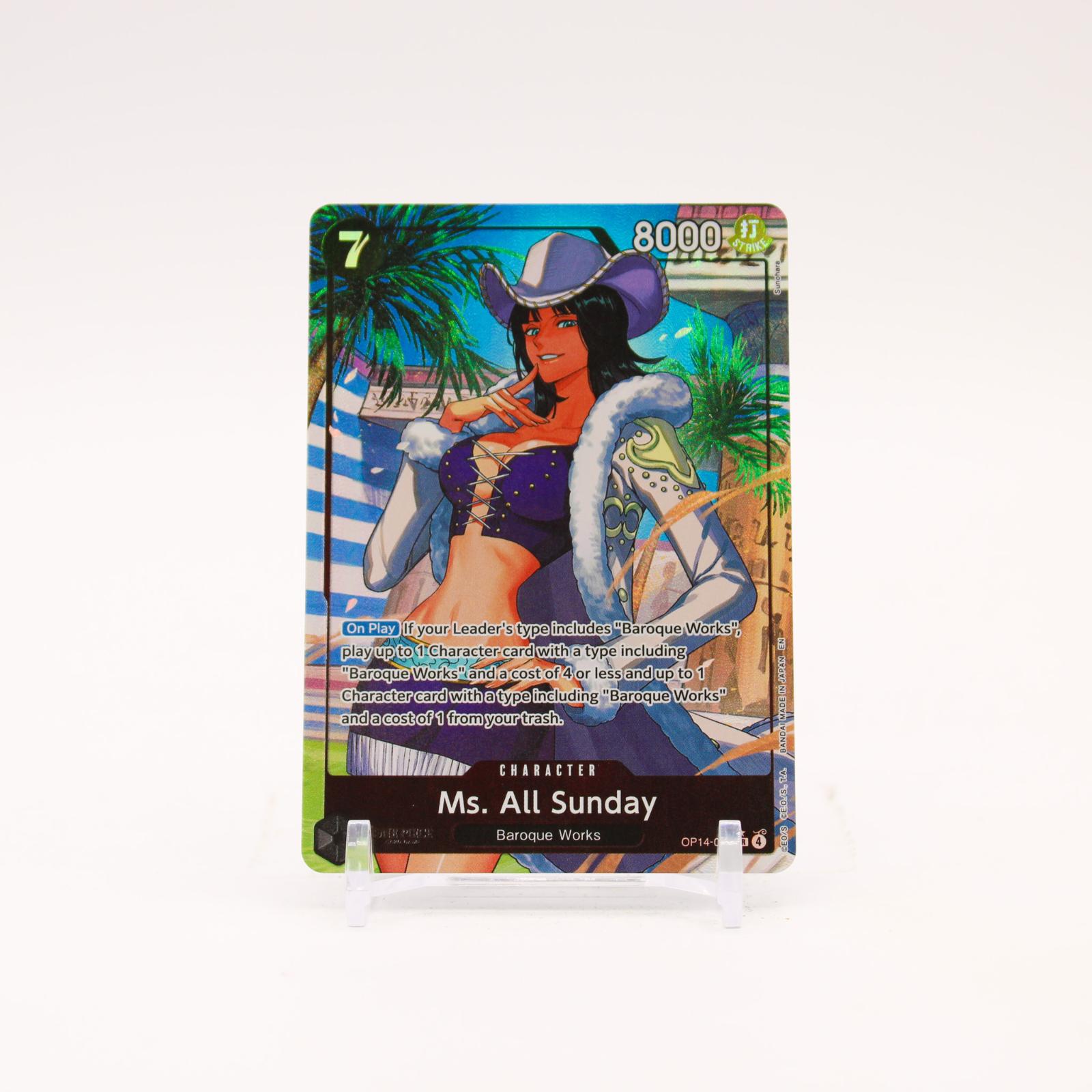 Ms. All Sunday Alternate Art - OP14-084 The Azure Sea's Seven SR One Piece - NM/LP