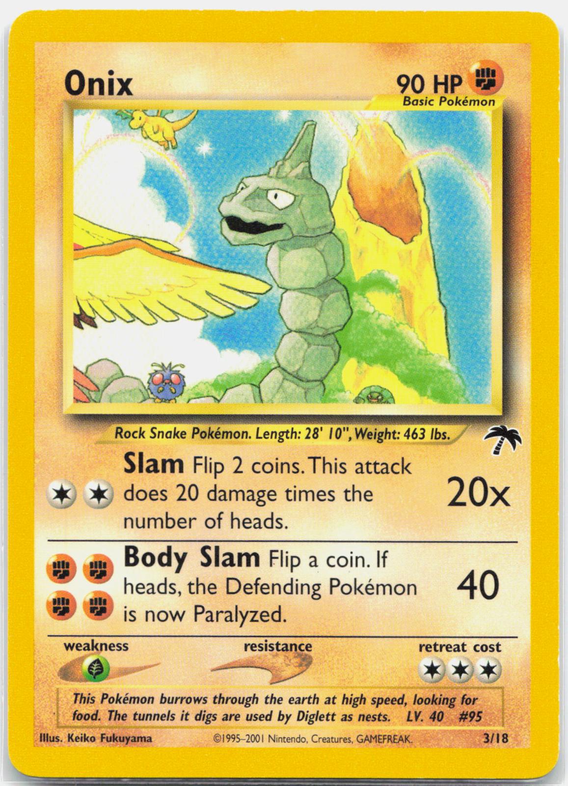 Onix - 3/18 Southern Islands Pokemon - LP