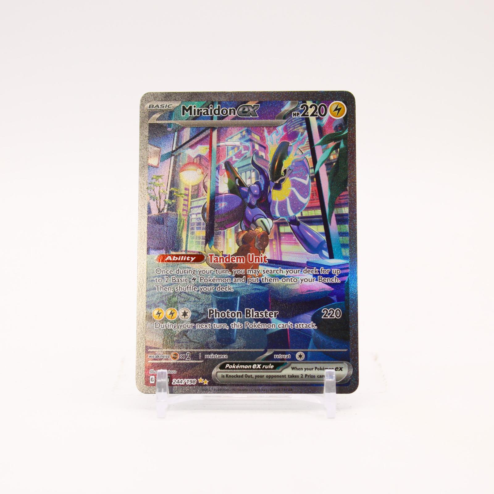 Miraidon ex - 244/198 Scarlet & Violet Holo Special Illustration Pokemon - NM/LP