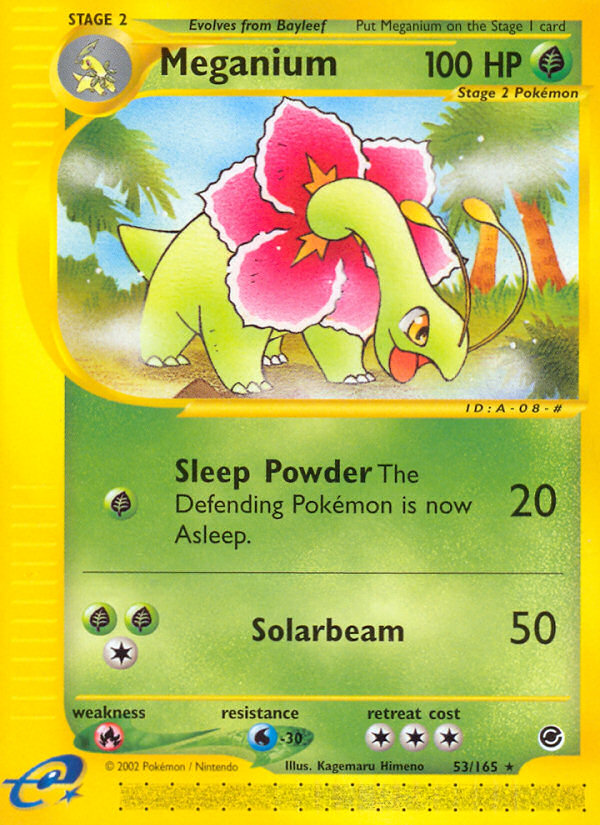 Meganium - 53/165 Expedition Base Set Rare Pokemon - NM