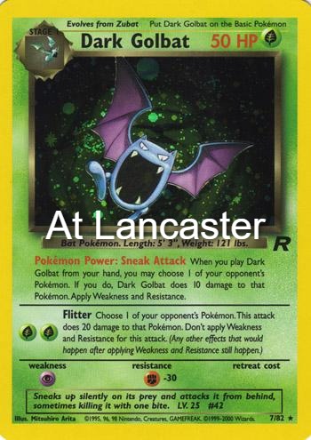 Dark Golbat - 7/82 Team Rocket Unlimited Holo Rare Pokemon - NM/LP (Lanc)