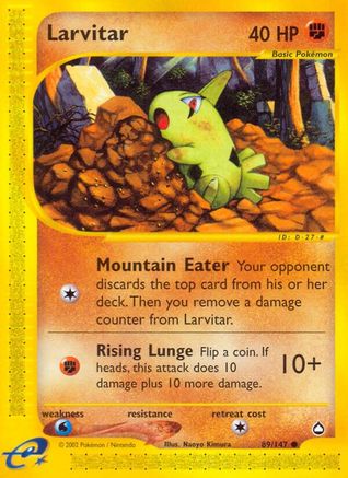 Larvitar - 89/147 Aquapolis Common Pokemon - NM