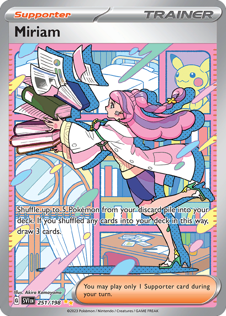 Miriam - 251/198 Scarlet & Violet Special Illustration Rare Holo Pokemon - NM
