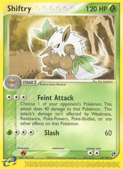 Shiftry - 22/100 Sandstorm Rare Pokemon - NM