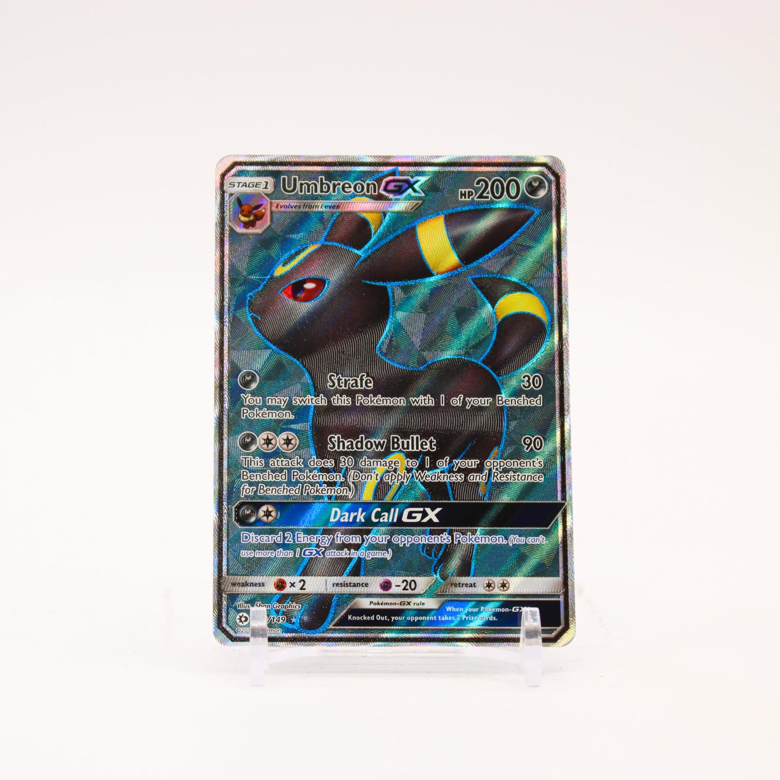 Umbreon GX - 142/149 Sun & Moon Holo Full Art Pokemon - NM
