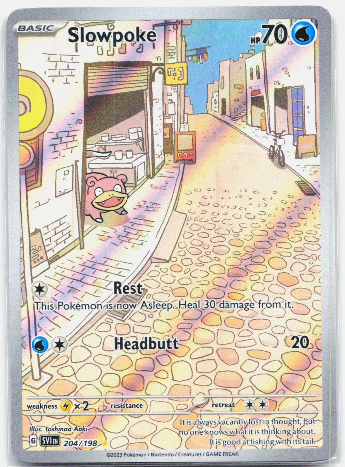 Slowpoke - 204/198 Scarlet & Violet Illustration Rare Pokemon - NM/LP