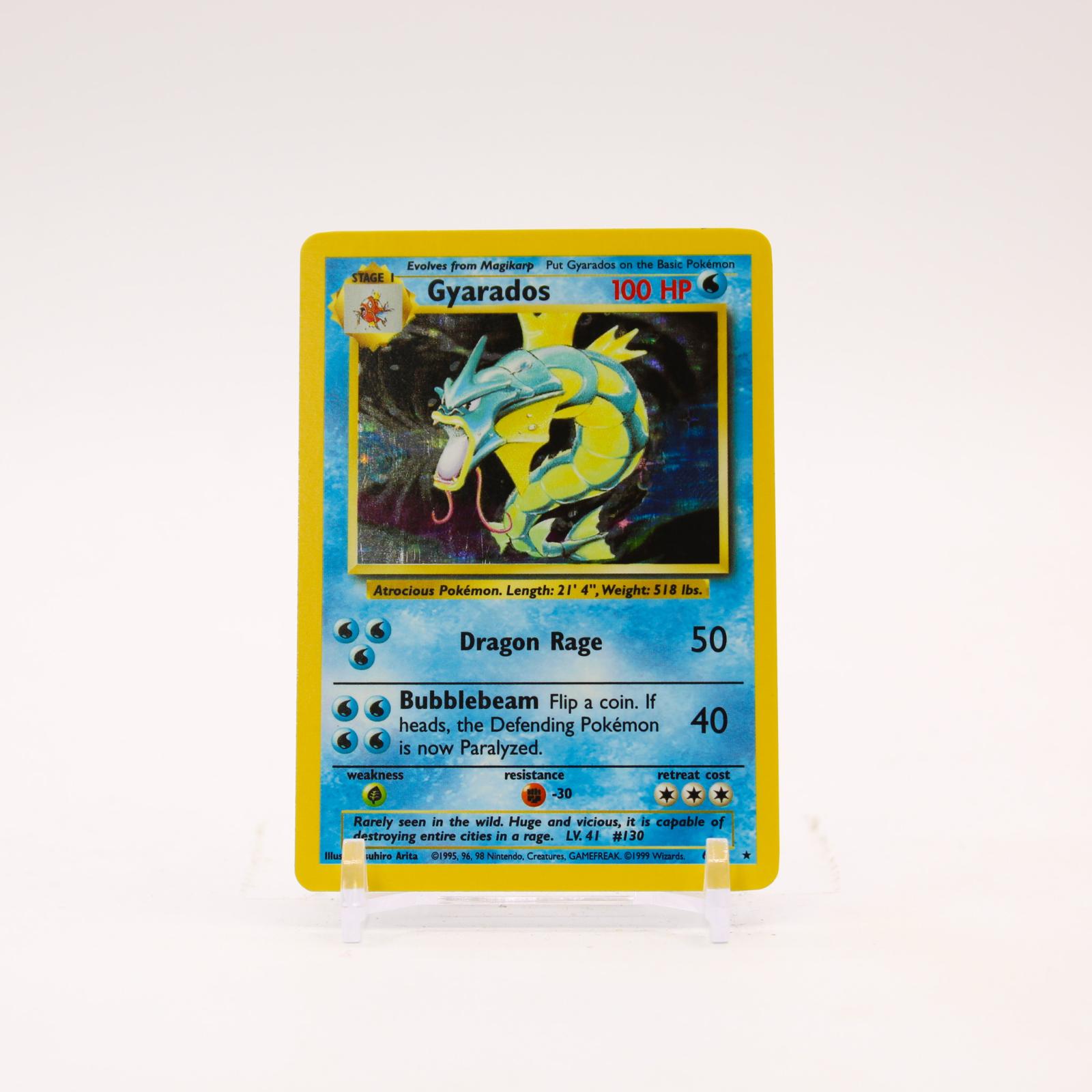 Gyarados - 6/102 Base Set Unlimited Holo Rare Pokemon - LP/MP