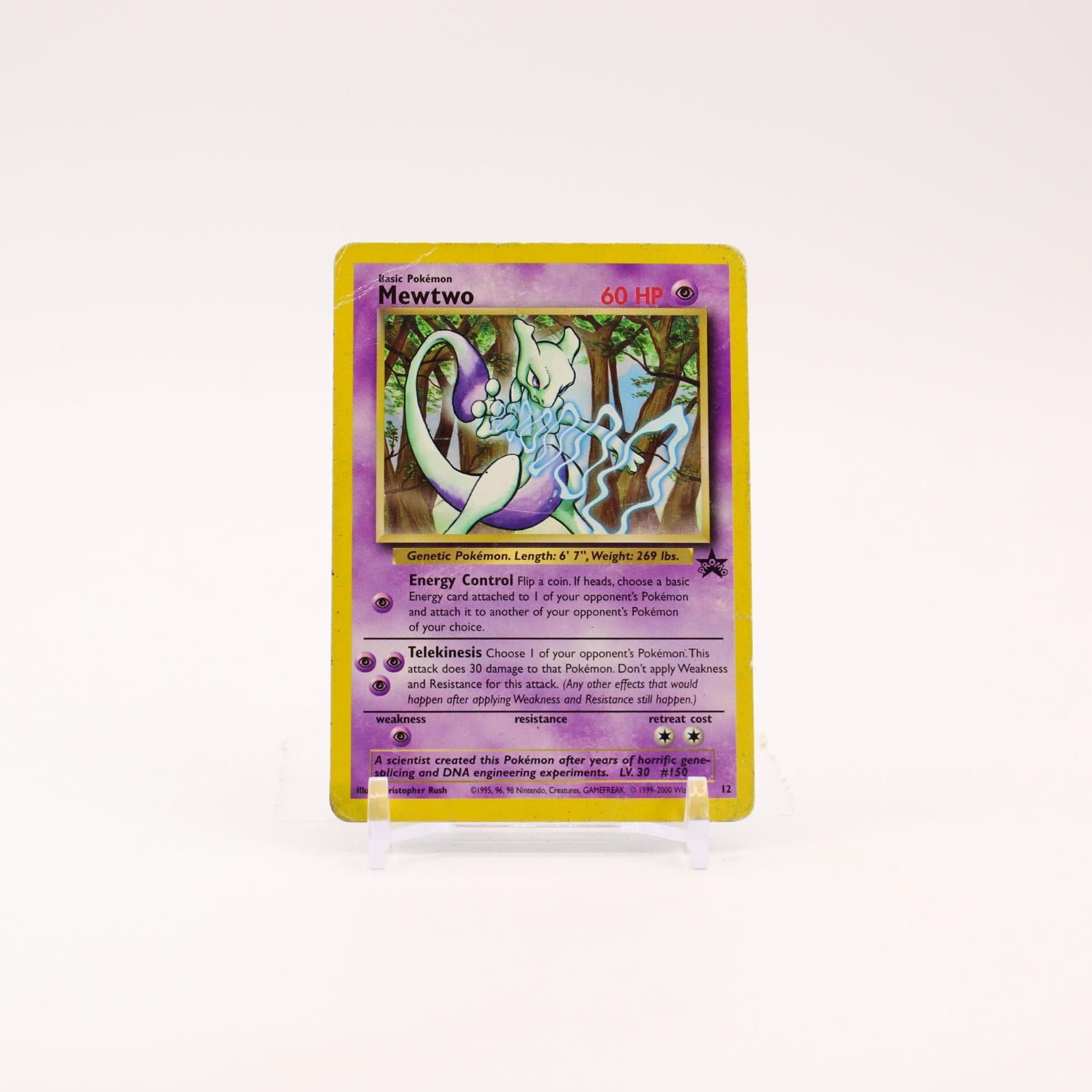 Mewtwo - 12 WOTC Black Star Promo Pokemon - DMG