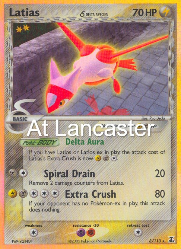 Latias - 8/113 Delta Species Reverse Holo Rare Pokemon - HP (Lanc)