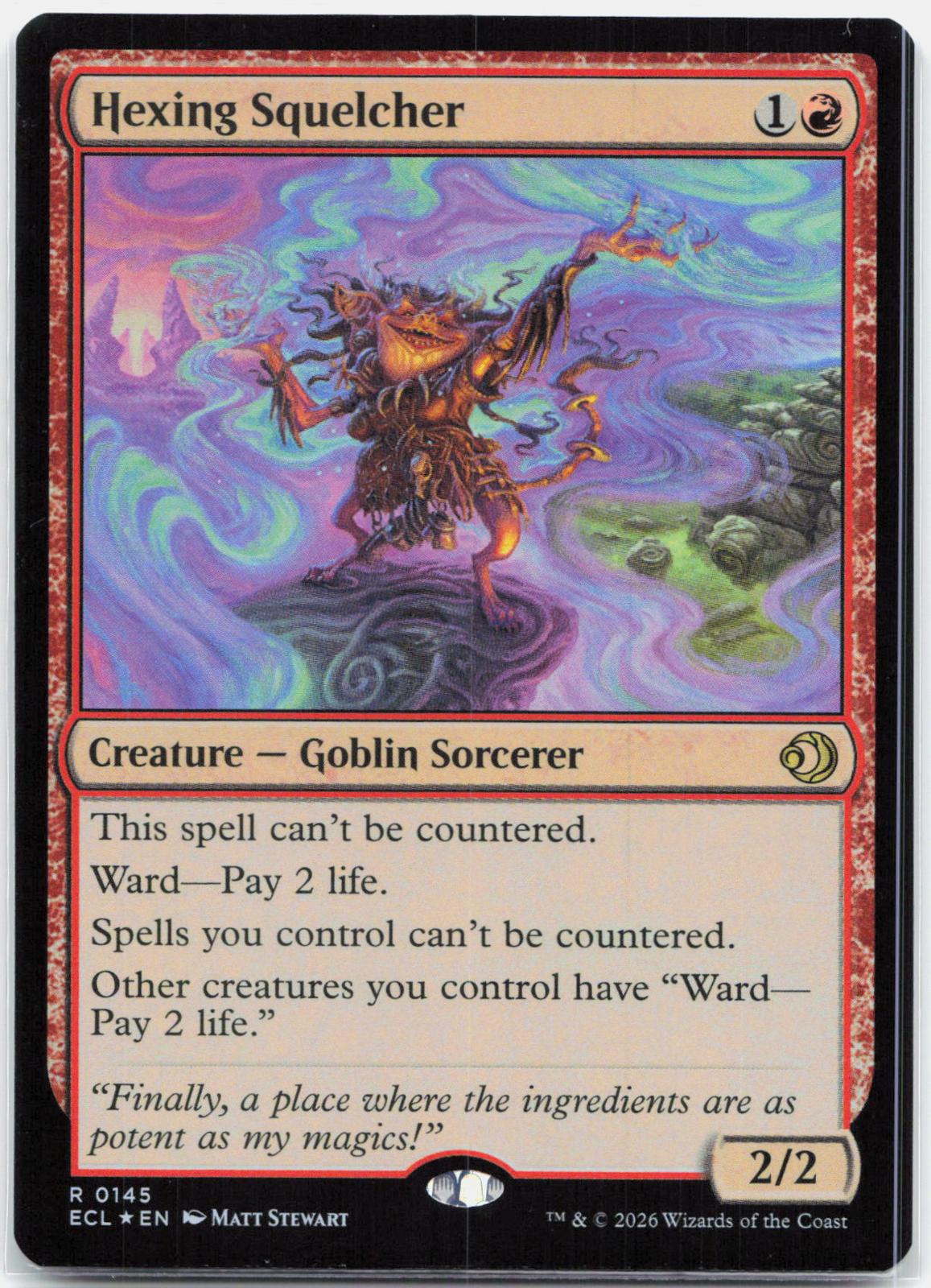 Hexing Squelcher - 145 Lorwyn Eclipsed FOIL Rare Magic - NM