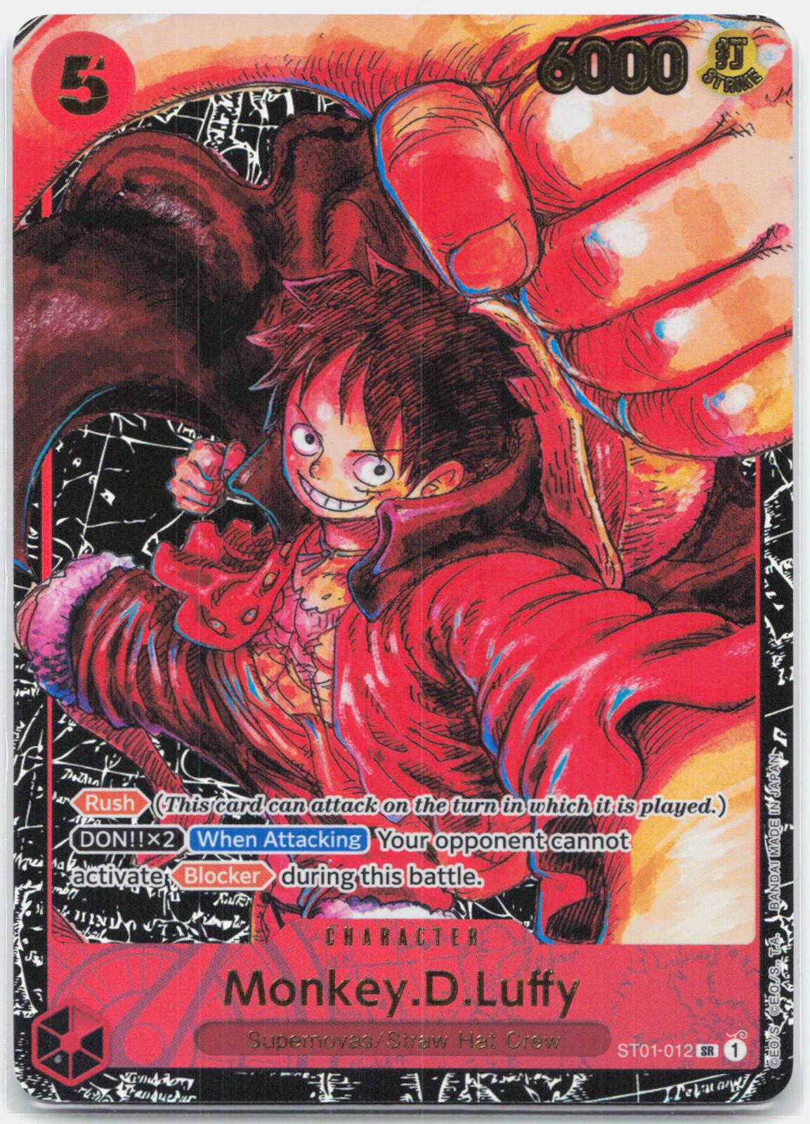 Monkey.D.Luffy Alternate Art - ST01-012 Awakening of the New Era SR One Piece - NM/MINT