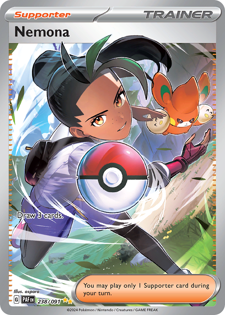 Nemona - 238/091 Paldean Fates Special Illustration Rare Holo Pokemon - NM
