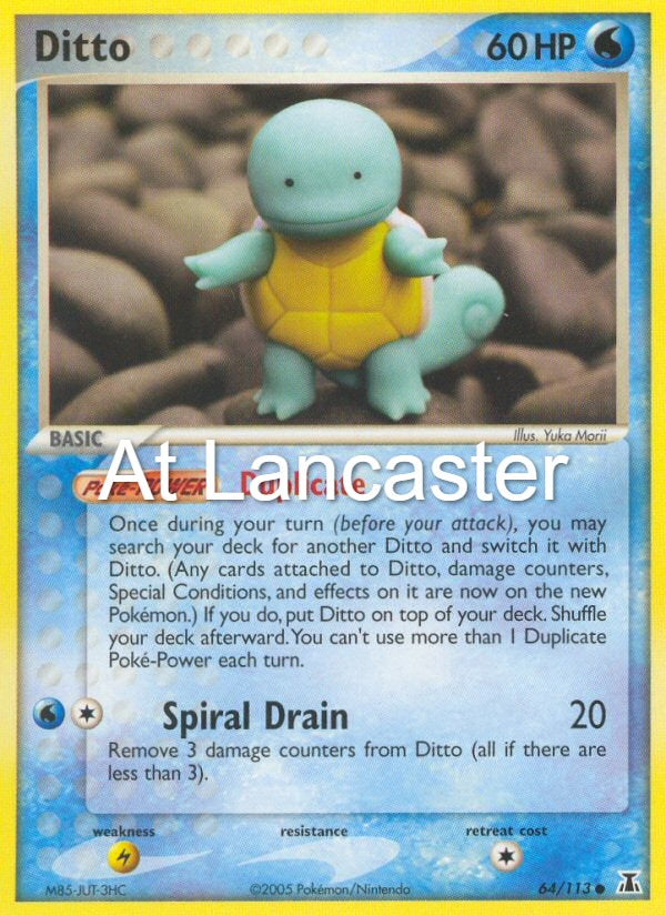 Ditto - 64/113 Delta Species Common Pokemon - HP (Lanc)