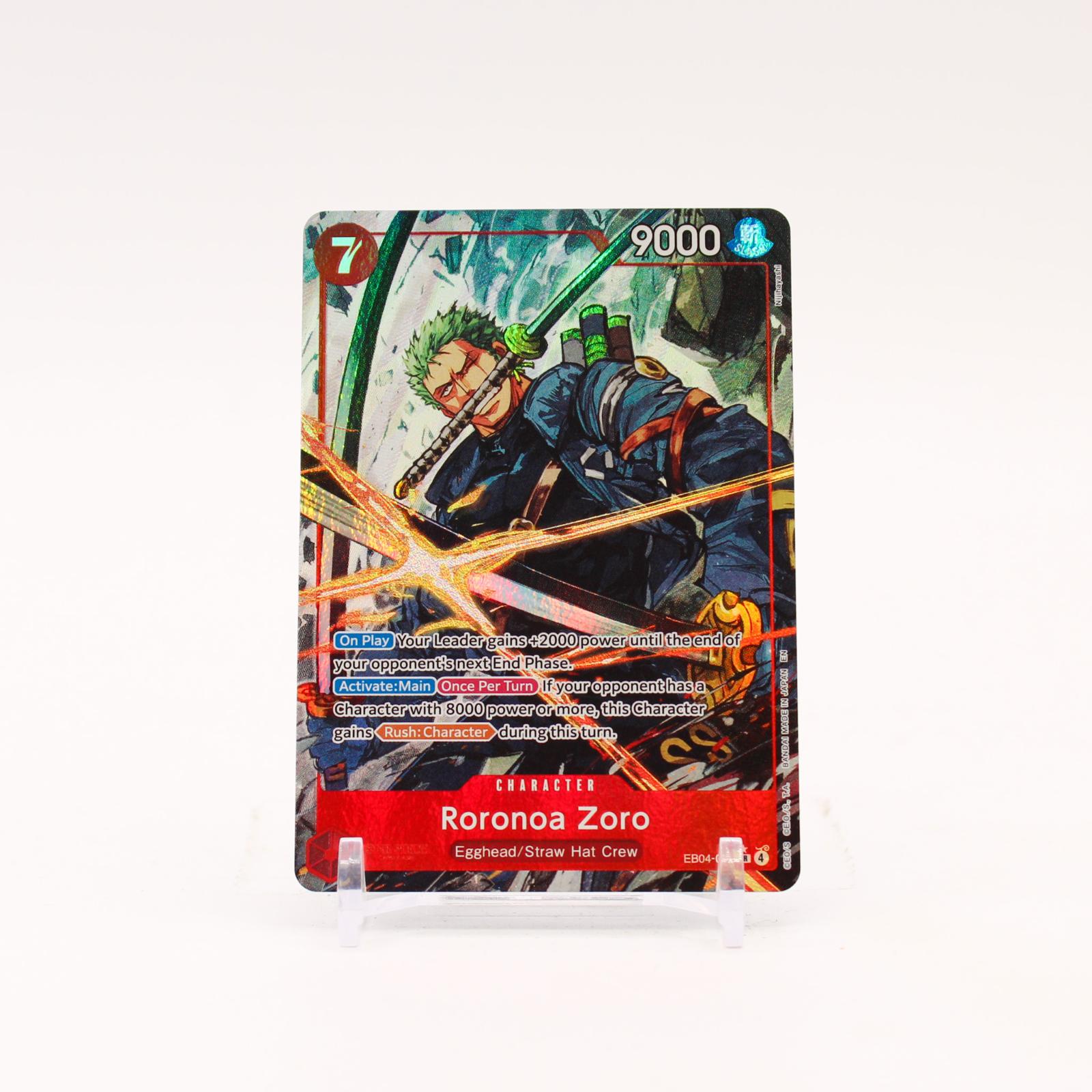 Roronoa Zoro Alternate Art - EB04-007 Adventure on Kami's Island SR One Piece - NM/MINT