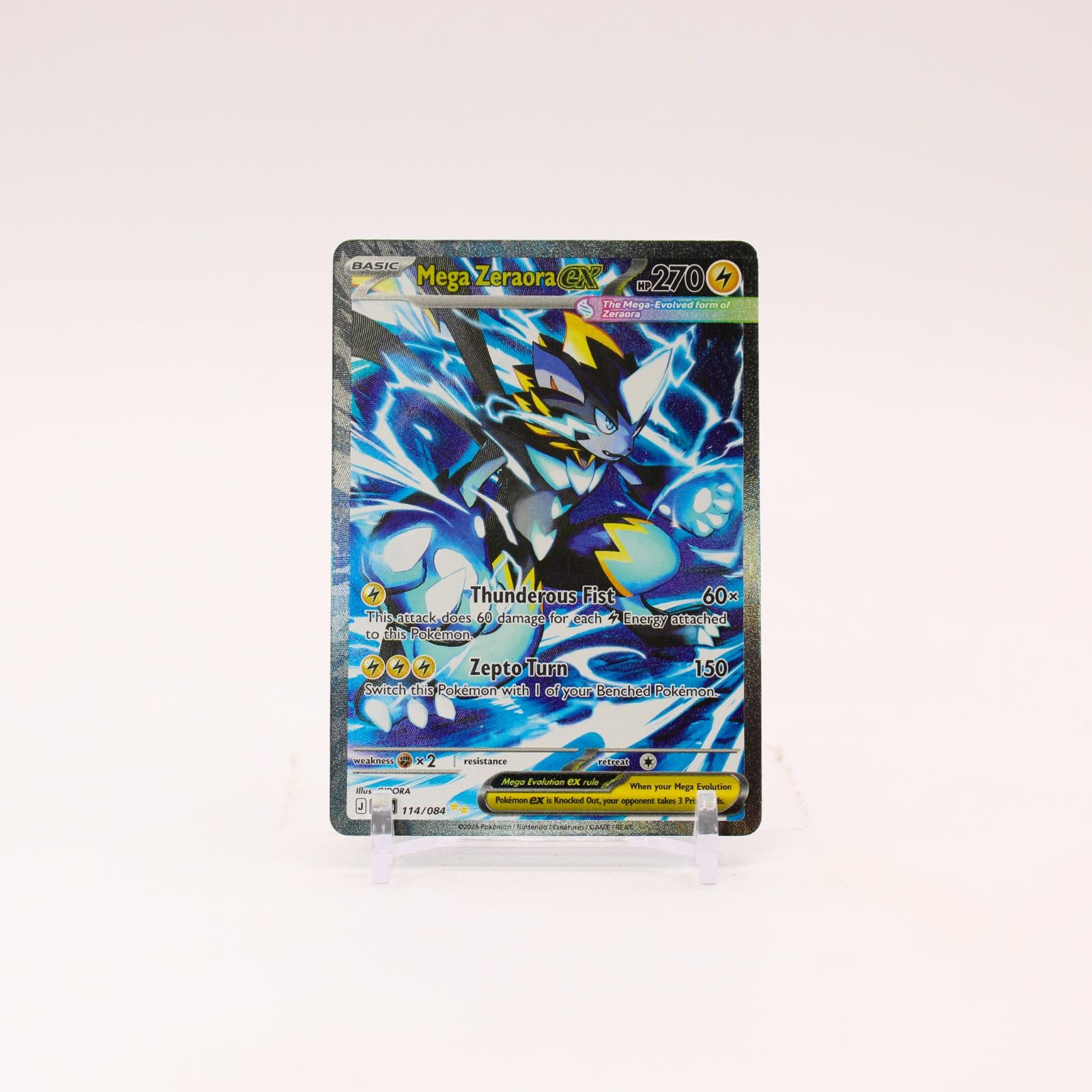 Mega Zeraora ex - 114/084 Pitch Black Special Illustration Pokemon - NM