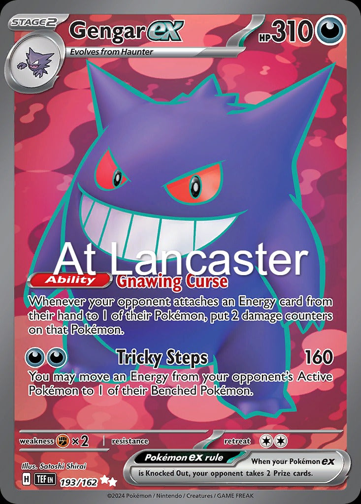 Gengar ex - 193/162 Temporal Forces Ultra Rare Pokemon - NM (Lanc)