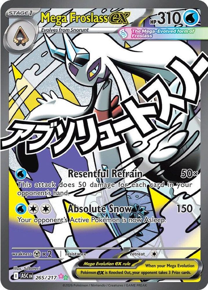 Mega Froslass ex - 265/217 Ascended Heroes Mega Attack Rare Holo Pokemon - NM