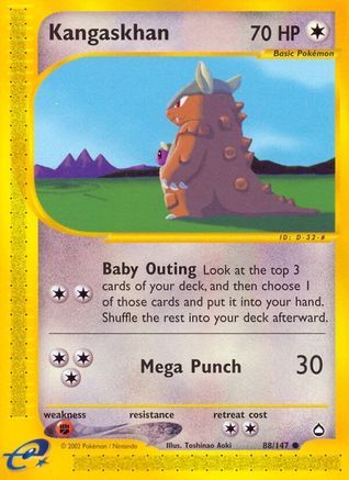 Kangaskhan - 88/147 Aquapolis Common Pokemon - NM