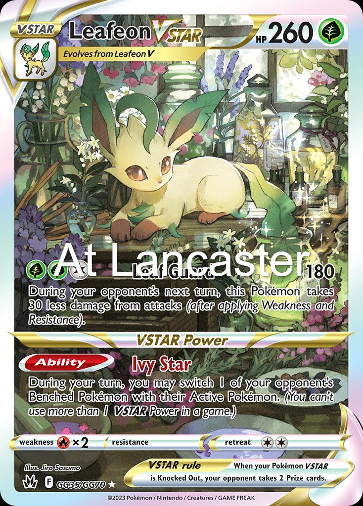 Leafeon VSTAR - GG35/GG70 Crown Zenith Galarian Gallery Ultra Rare Pokemon - NM (Lanc)
