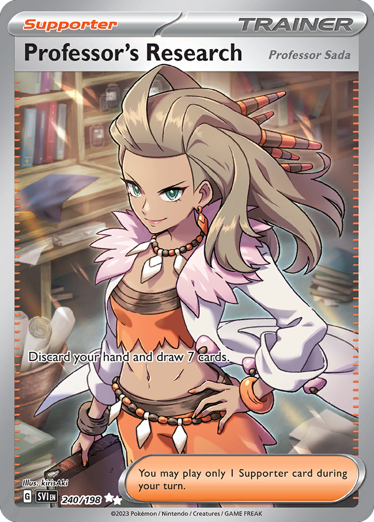 Professor's Research (Professor Sada) - 240/198 Scarlet & Violet Ultra Rare Holo Pokemon - NM
