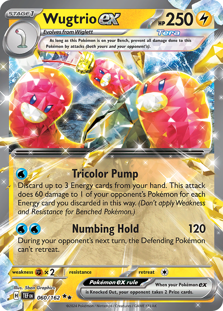 Wugtrio ex - 060/162 Temporal Forces Double Rare Holo Pokemon - NM
