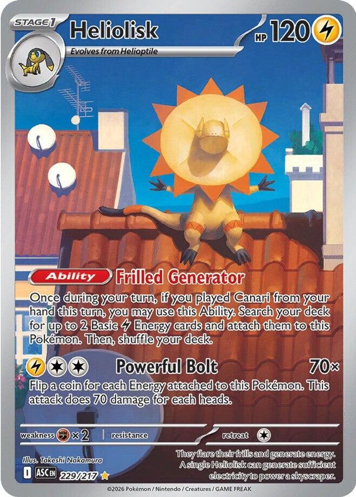Heliolisk - 229/217 Ascended Heroes Illustration Rare Holo Pokemon - NM