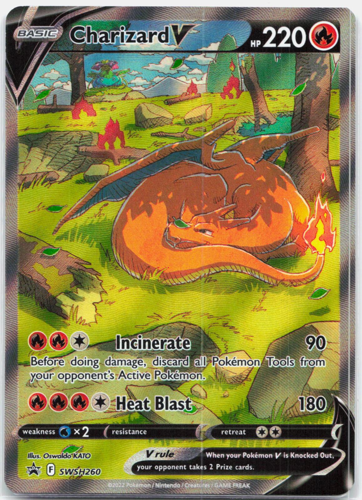 Charizard V - SWSH260 Black Star Promo Alternate Art Pokemon - NM