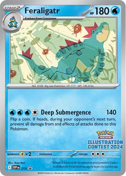 Feraligatr - SVP213 Illustraion Contest 2024 Promo Pokemon - NM/MINT