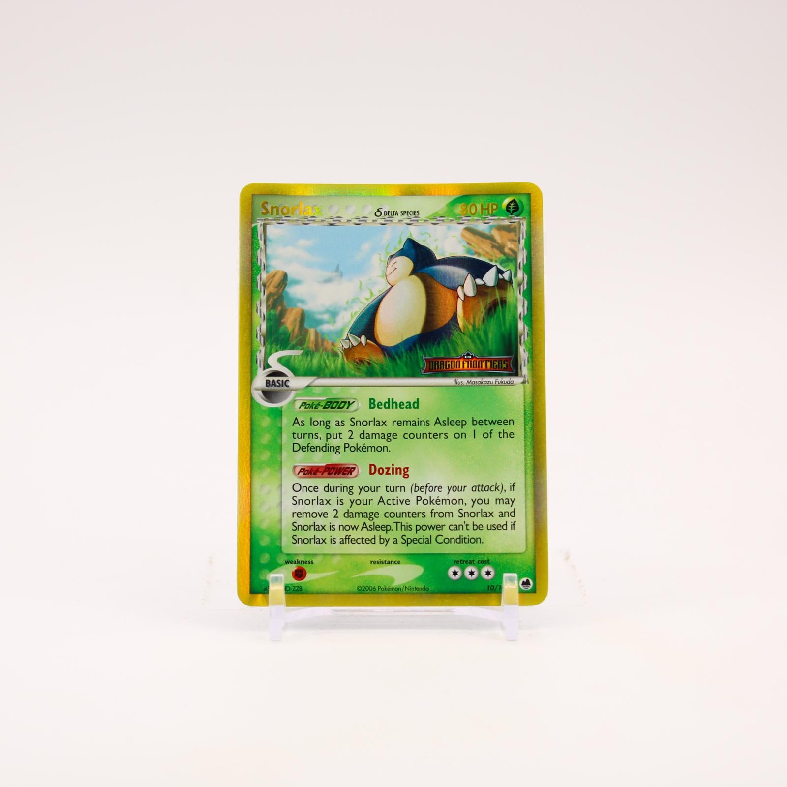 Snorlax - 10/101 Dragon Frontiers Reverse Holo Rare Pokemon - NM/LP