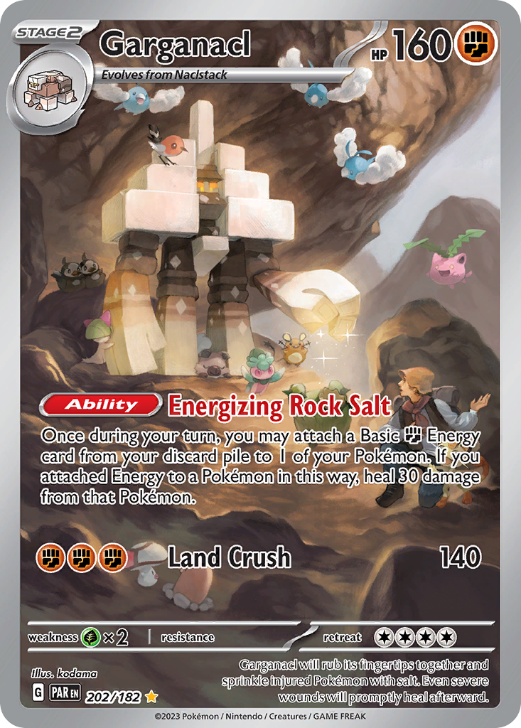 Garganacl - 202/182 Paradox Rift Illustration Rare Holo Pokemon - NM