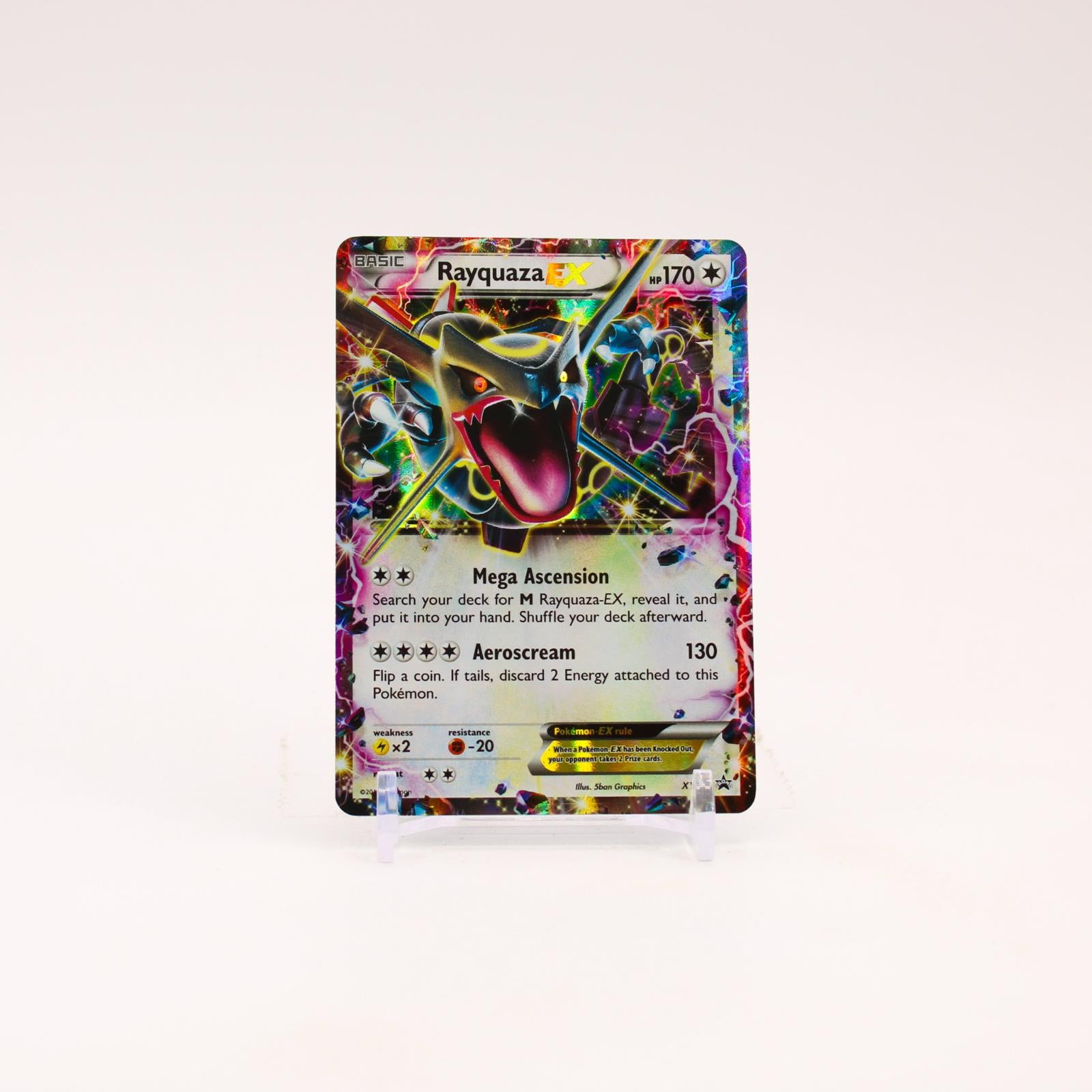 Rayquaza EX - XY69 Black Star Shiny Holo Promo Pokemon - LP/MP