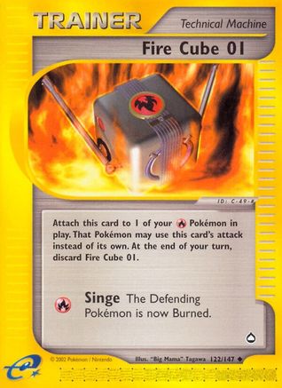 Fire Cube - 122/147 Aquapolis Uncommon Pokemon - NM