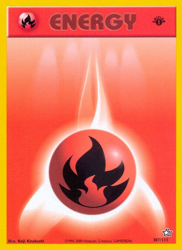 Fire Energy - 107/111 Neo Genesis 1st Edition - NM