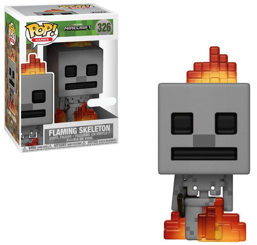 Funko Pop -  Minecraft Vinyl Figure - Flaming Skeleton 326