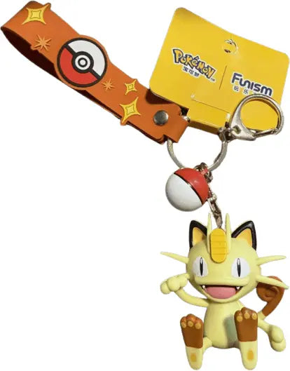 Key Chain - Pokemon Funism Meowth with Pokeball Keychain