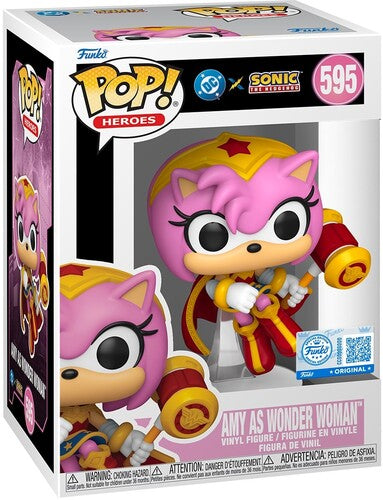 Funko Pop - DC x Sonic Vinyl Figure - Amy As Wonder Woman 595