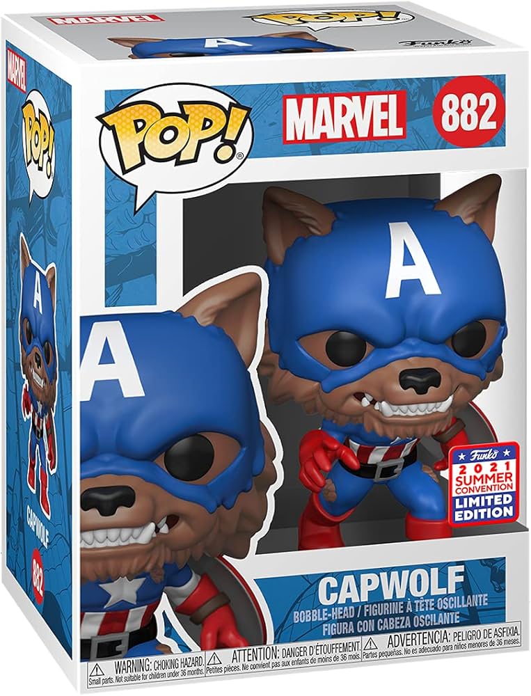 Funko Pop - Marvel Vinyl Figure - Capwolf 882 2021 Summer Convention