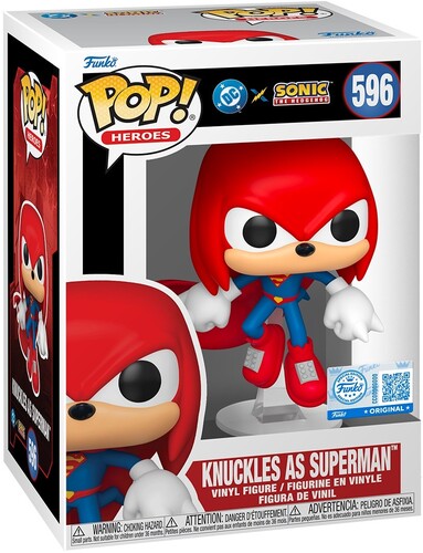 Funko Pop - DC x Sonic Vinyl Figure - Knuckles as Superman 596
