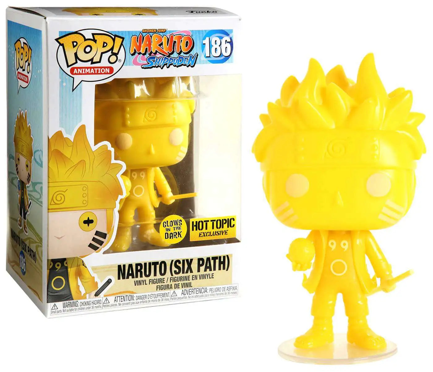 Funko Pop - Naruto Shippuden Vinyl Figure - Naruto (Six Path) 186 GITD HT Topic