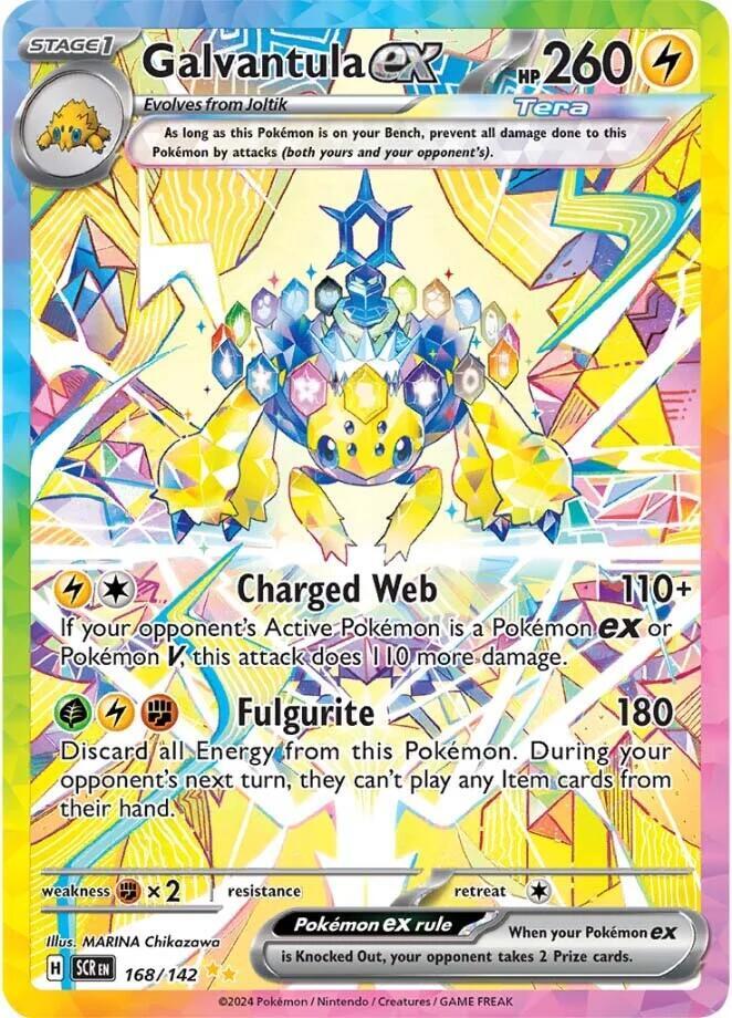 Galvantula ex - 168/142 Stellar Crown Special Illustration Rare Pokemon - NM/MINT