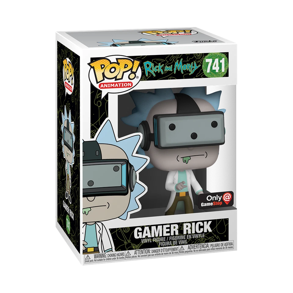 Funko Pop - Rick & Morty Vinyl Figure - Gamer Rick 741 GameStop Exc.