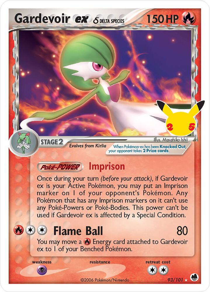 Gardevoir ex - 93/101 Celebrations 25th Classic Collection Pokemon - NM/MINT