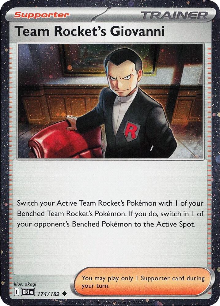Team Rocket's Giovanni - 174/182 Cosmos Holo PROMO Trainer - NM/MINT