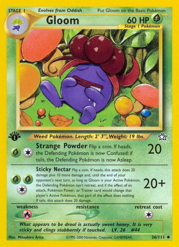 Gloom - 36/111 Neo Genesis 1st Edition Pokemon - NM