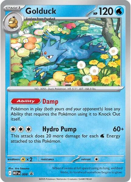 Golduck - MEP008 Black Star Promo Pokemon - NM/MINT