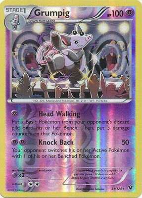 Grumpig - 31/124 Fates Collide Reverse Holo Pokemon - NM